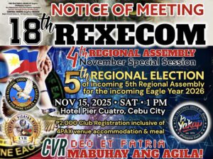 Notice of 18th REXECOM & Special Session/ 5th Regional Election